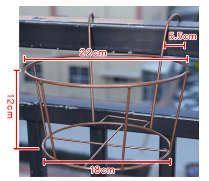 Factory Directly Supplies Balcony Flower Rack Iron Art Hanging Flower Pot Hanging Rack Green Flower Rack Indoor Storage Rack