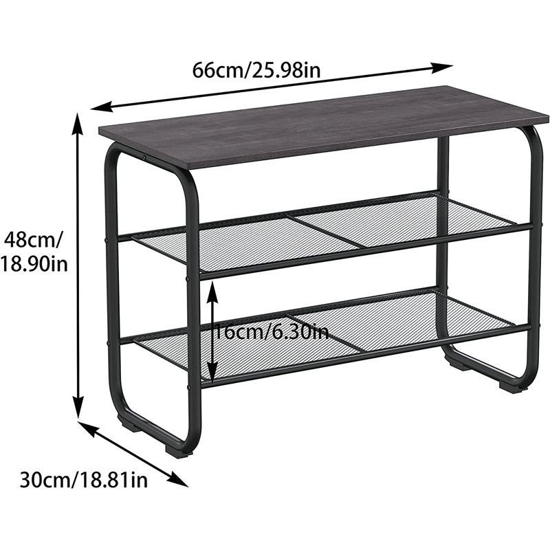 Modern Custom Living Room Three-Layer Iron Mesh Removable Shoe Rack 0354