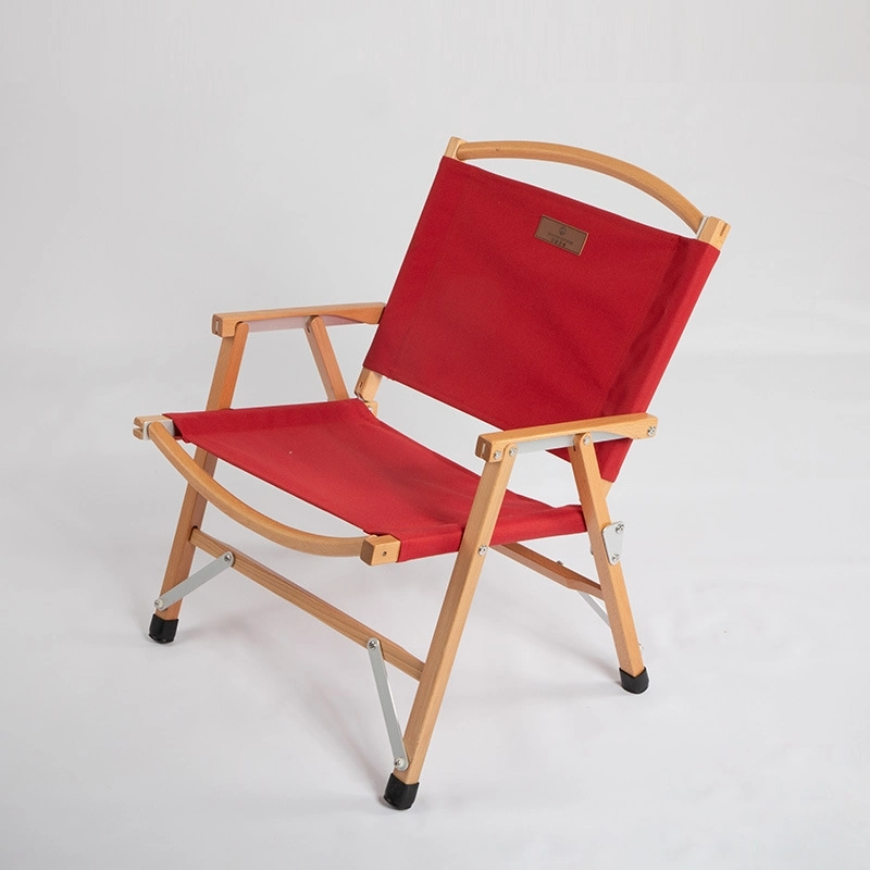 Qy hayas personalizado reposabrazos plegable silla plegable de madera al aire libre Camping Kermit presidente