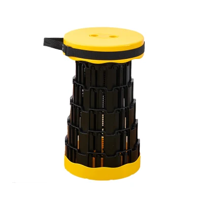  Mobili per esterni portatili sedia in plastica sedia per sgabello da viaggio Campeggio pieghevole regolabile Sgabello telescopico