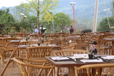 Sedia da giardino in rattan esterno in vimini di alluminio