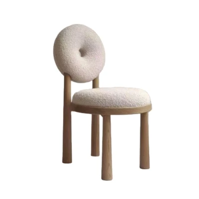  Cucina in legno massello imbottita in stile nordico, sedia da sala da pranzo