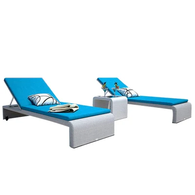  5 Start Hotel Leisure Wicker Pool Side Chair Rattan Sun Lounger, Garden Chaise Lounge all&prime;aperto