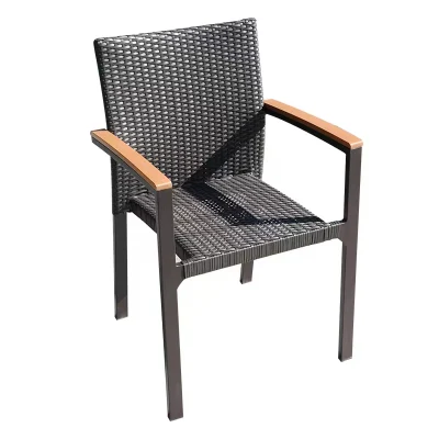  Sedia in vimini di rattan all&prime;aperto all&prime;aperto, impilabile, all&prime;aperto, all&prime;aperto, al Garden Cafe Wicker E tavolo sedia da giardino miglior Vendita sedia in rattan