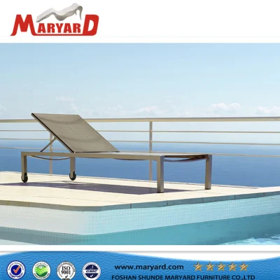 Moderna Sun Lounger Chaise Lounge in tessuto di alluminio per la spiaggia all&prime;aperto Mobili