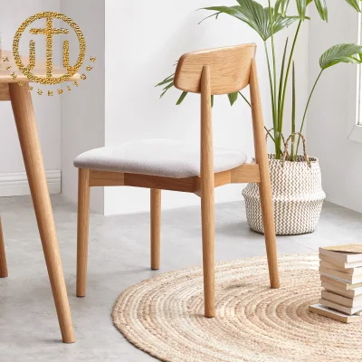 Sedia da pranzo retrò Nordic Household Solid Wood Leisure con braccioli