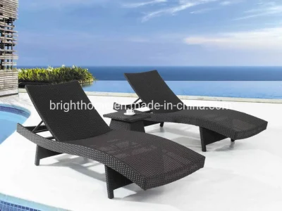  Sun Lounge all&prime;aperto impilabile in alluminio Wicker