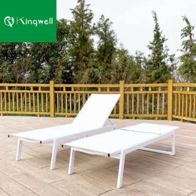  Sala patio Chaise Lounge per la spiaggia con mobili in alluminio di alta qualità