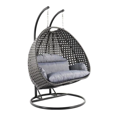  Pangolante patio in vimini sedia a uovo Bali Pod in rattan all&prime;aperto Sedia a uovo per mobili