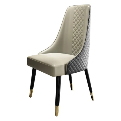  Alta qualità con il ristorante a basso prezzo cena Casa Furmiture Metal Sedia da pranzo moderna in pelle PU Leather a stock