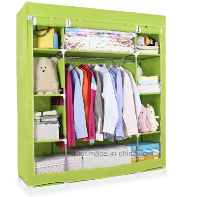  Moderno armadio semplice tessuto casalinghi tessuto pieghevole Ward Storage Assembly Armadio semplice con combinazione di rinforzo king size (FW-58D)