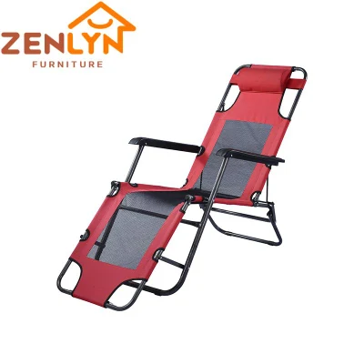  Zero Gravity Breathable Mesh Beach reclinabile patio sdraio sedia Camping Sedia portatile pranzo break sedia terrazza ufficio esterno sedia colore Rosso