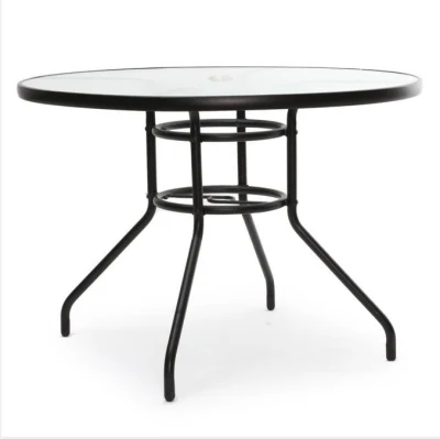 Vendita calda Rattan plastica esterni patio Mobili tavolo e sedia 5 PZ. Per set da pranzo Garden Iron Frame