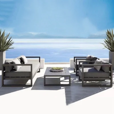 Arredamento personalizzato per il giardino dell&prime;hotel, patio, set di arredi per il tempo libero, angolo cinese in teak Divano modulare per esterni