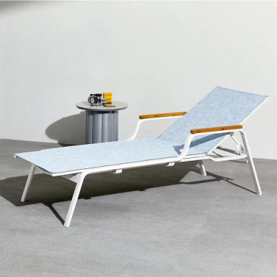  Outdoor Beach Mobili di lusso telaio in metallo Sling lettino pieghevole
