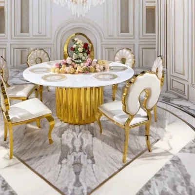  Nuova sedia di coppia di design acciaio inossidabile decorazione moderna bianca di nozze Sedia da pranzo per banchetti