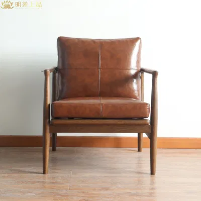 Moderna sedia da lavoro in legno massello in microfibra pelle, vita imbottita Poltrona poltrona poltrona poltrona sedia sedia in legno Sedie