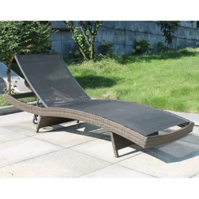  Sedia da giardino in rattan Hot sale, moderna patio marrone all&prime;aperto Lettino