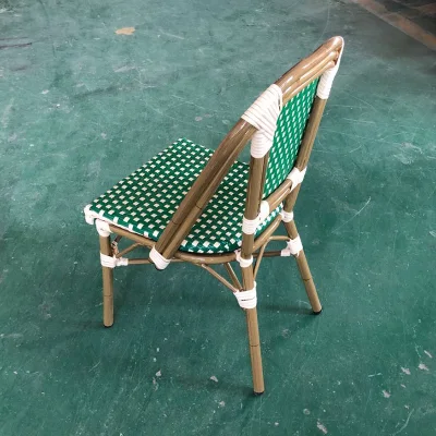 Hotel Giardino Mobili esterni sedia in vimini nero PE Rattan Dining Sedia