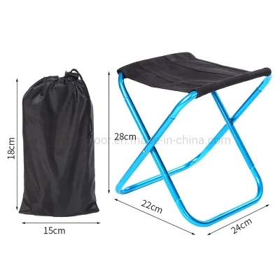 Esterno in lega di alluminio portatile Spiaggia Giardino picnic sgabello pieghevole Mini Deposito sedia da pesca Ultralight Mobili da campeggio sedia
