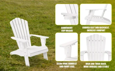  Mobili da esterno di nuovo design HDPE Garden Deck pieghevole patio all&prime;ingrosso Sedia Adirondack in plastica