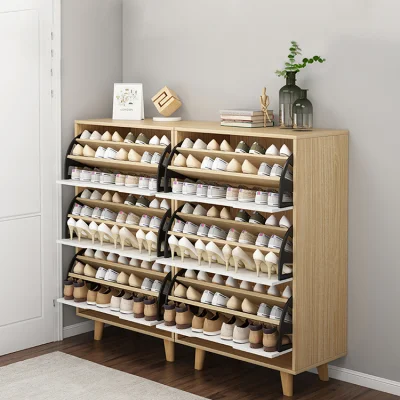  Porta d&prime;ingresso Corridor Display rack per scarpe da lavoro all&prime;ingrosso scarpe per mobili in legno Rack per cassettiera per corridoio