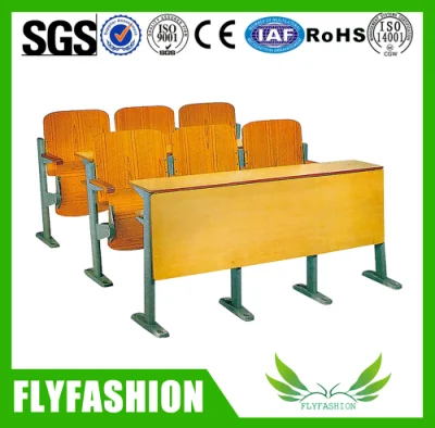 Scuola Sala conferenze in legno scrivania e sedia Auditorium Folding Step Sedia