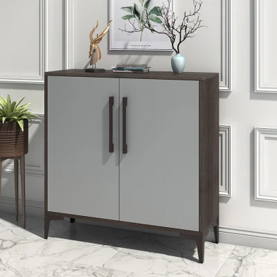  Ingresso per cabinet rack di stoccaggio per calzature all&prime;ingrosso di alta qualità di stile classico Rack per cassoncino di pulizia per cabinet con display a 3 porte corridoio