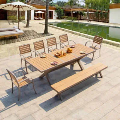 American Leisure Outdoor telaio in alluminio tavolo lungo sgabello all&prime;aperto balcone Sgabello per banco tè in legno di plastica per esterni