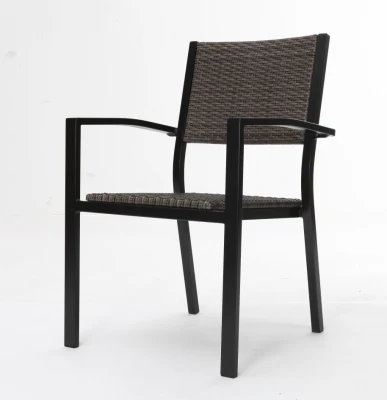 Vendita calda Rattan plastica esterni patio Mobili tavolo e sedia 5 PZ. Per set da pranzo Garden Iron Frame