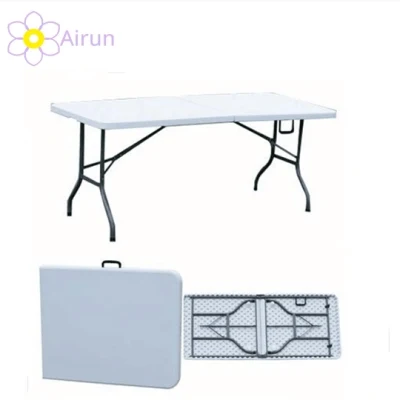 Vendita all&prime;ingrosso Mobili da Giardino esterni DA 6FT X 2,4FT Rectangle Bianco per esterni Tavolo pieghevole in plastica HDPE per eventi di matrimonio
