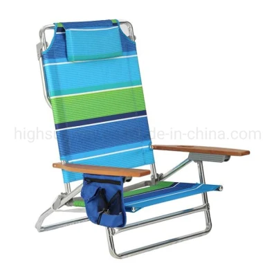  Sedia pieghevole leggera, telaio in alluminio portatile con cinghie e. Tasca con zip per campeggio Lawn Beach Outdoor