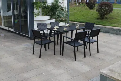 Giardino esterno cortile di legno di plastica Household Eat scrivania Sedie e sedie balcone all&prime;aperto sedie e tavoli in alluminio