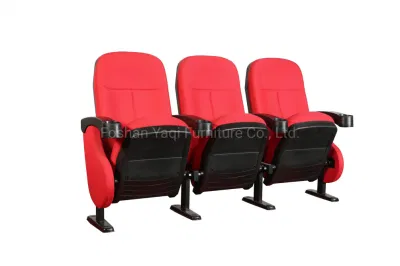  Cinema Home Mobili metallo sedia da conferenza Mobili da teatro Lecture pieghevole Sala Sedie Chiesa sedile Auditorium sedia a sedere (YA-07C)