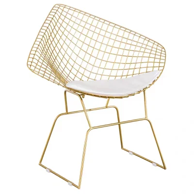  Commercio all&prime;ingrosso Golden Hollow Iron Modern Living Room Home Office Dining Sedia dell&prime;hotel