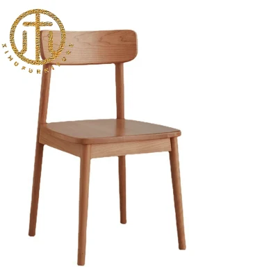 Sedia da pranzo retrò Nordic Household Solid Wood Leisure con braccioli