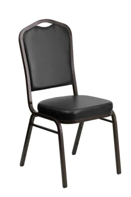  Produttore professionale di tessuto impilabile Borgogna Crown Metal Steel Hotel Mobili da pranzo sedia per banchetti (ZG10-003)