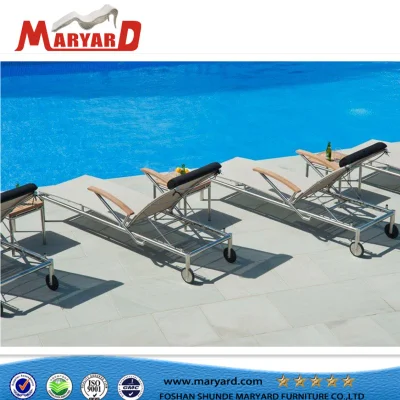 Moderna Sun Lounger Chaise Lounge in tessuto di alluminio per la spiaggia all&prime;aperto Mobili