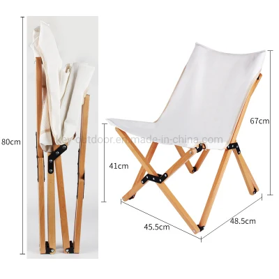  Outdoor Travel pieghevole in legno massiccio schienale Butterfly Chair Mountain Sedia da pesca portatile pieghevole sedia da campeggio