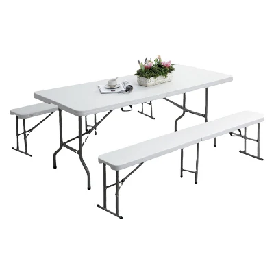  Portatile pieghevole Giardino Party picnic Camping banchetti matrimonio plastica Folding Tabella