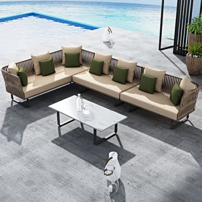  Hot sale Bistro Set patio sedia Giardino tavolo lato tempo libero Set divano in rattan Mobili in rattan da esterno in vimini Set da Giardino