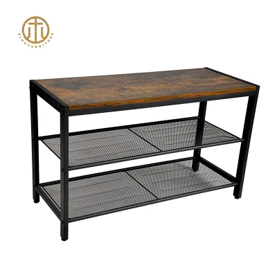  Semplice retro piccolo telaio in legno metallico doppio porta pattino Rack
