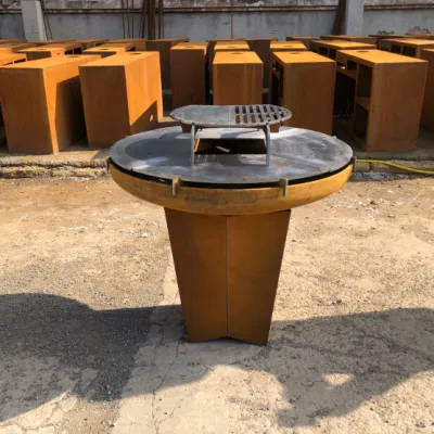  Giardino Corten acciaio barbecue fuoco Pit Outdoor Premium carbone picnic Barbecue griglia Corten Fire Pit Table