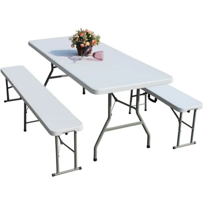 Portatile pieghevole Giardino Party picnic Camping banchetti matrimonio plastica Folding Tabella