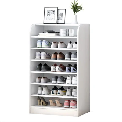  Semplice rack per scarpe alla porta, ripiano di stoccaggio multistrato, interni domestici, buon aspetto in legno massiccio colore Doorless semplice cabinet per scarpe