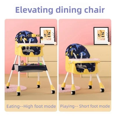  Sedia da pranzo per bambini pieghevole e funzionale, sicura e confortevole