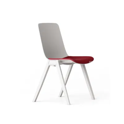 Sedia da ufficio in plastica per conferenze all&prime;ingrosso dal design moderno con impilabile Bracciolo
