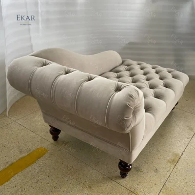 High Luxury Antiquariato Chaise stile europeo Classico legno massiccio scolpito Chaise Lounge