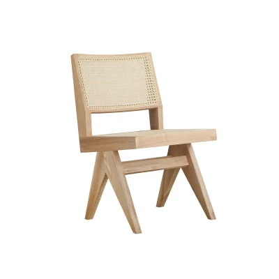 Wabi-Sabi sedia in rattan White Wax Wood Casa Chandi Dining Chair
