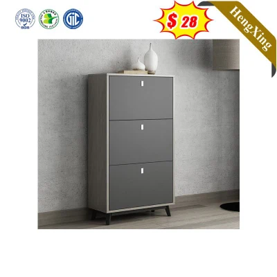  Moderno rack per scarpe in legno semplice a 3 livelli con cassetto ribaltabile Mobili soggiorno Armadi